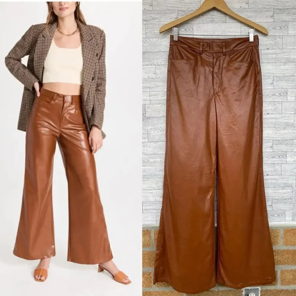 Enza Costa
Vegan Leather Wide Leg Pants size 27 tall